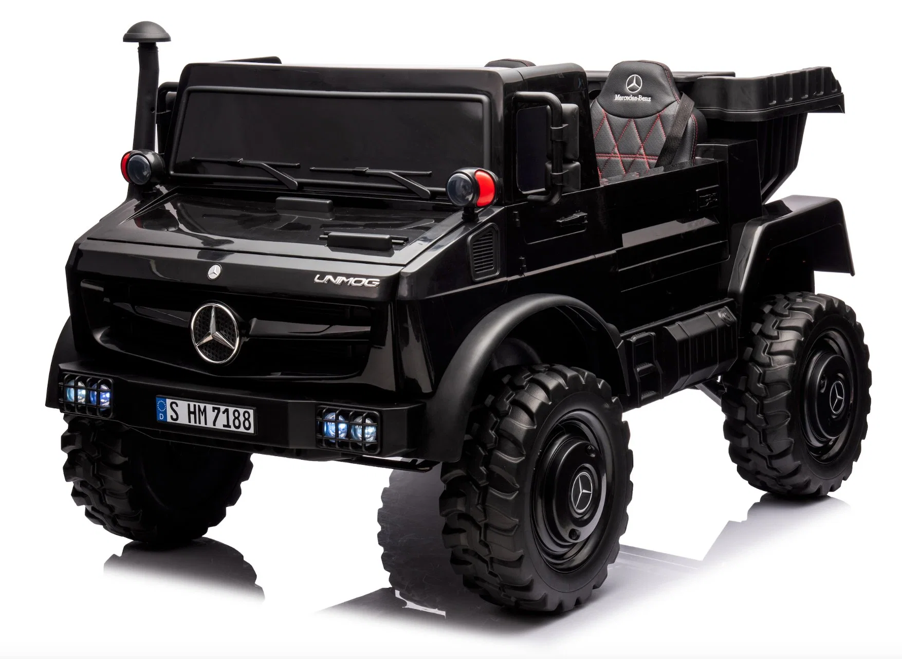 New Licensed Mercedes-Benz Unimog 24V Kids Ride on Truck with Remote Control, Battery Powered Toy Car with Spring Suspension