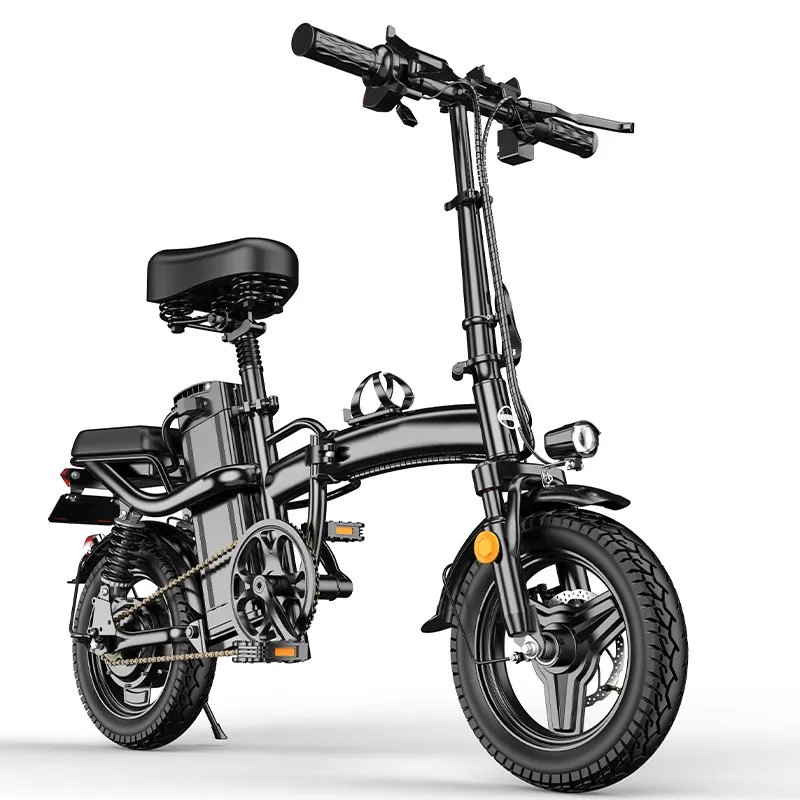 Cheap Electric Folding Bike 48V 350W 14inch Ebike Electric Bicycle E-Bike Folding Mini Electric City Road Bike Kids Adult