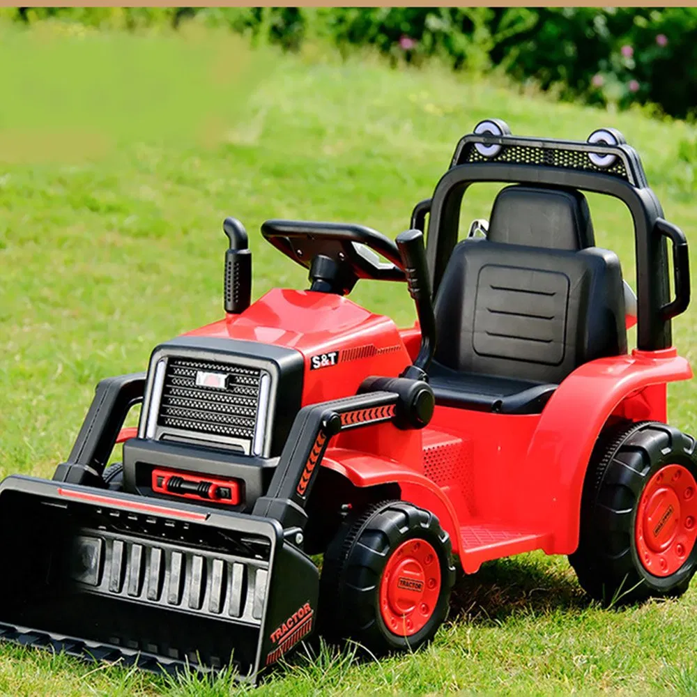 Children's Electric Bulldozer Ride-on Front Loader Excavator Rechargeable Four-Wheel Remote Control Construction Toy Vehicle