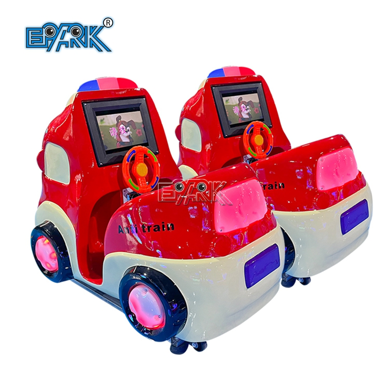 Kids Machine Games Indoor Kiddie Ride Little Red Police Car Swing Car