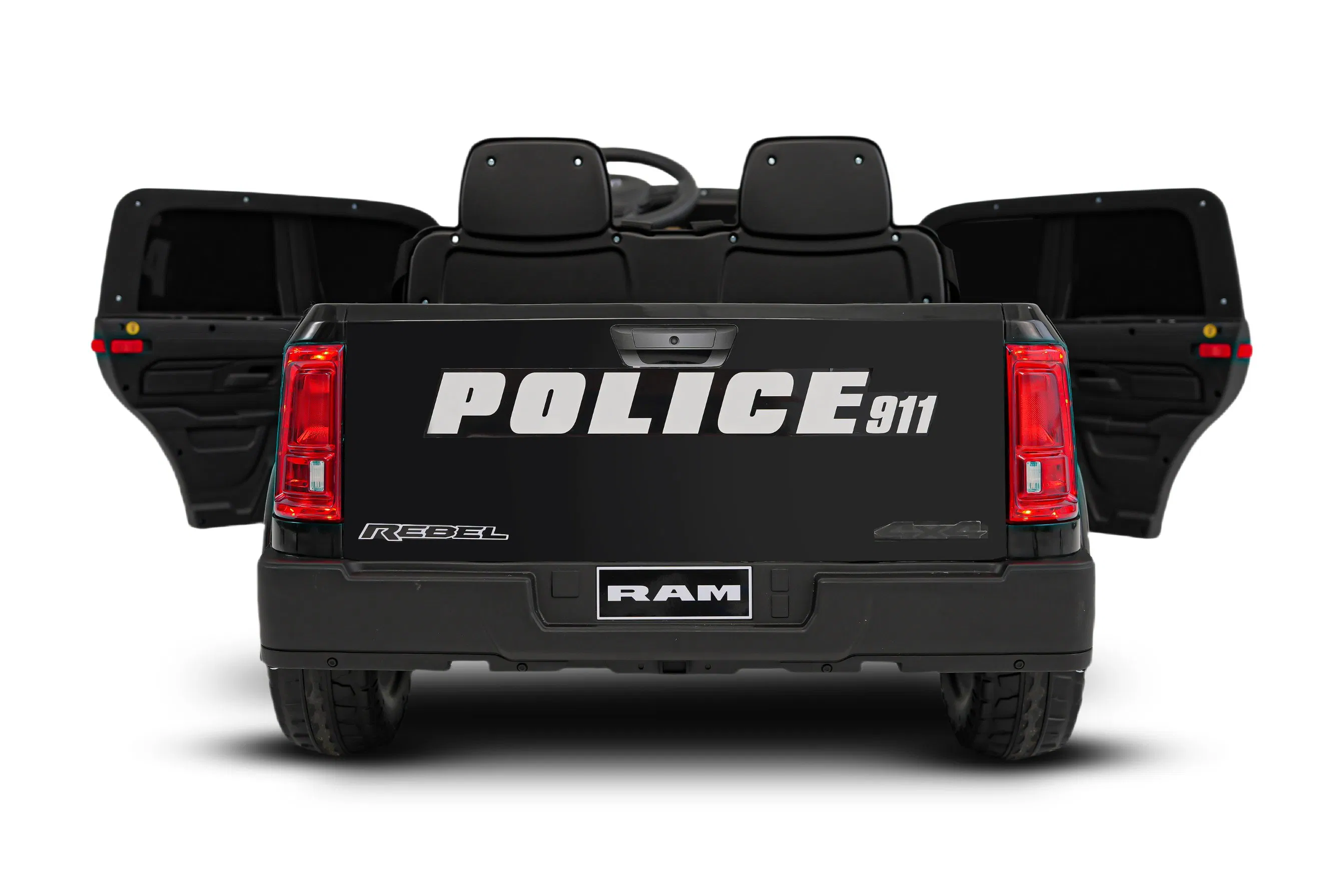 Dodge RAM Licensed Cops Truck Kids Electric Ride-on with Remote Control &amp; Suspension