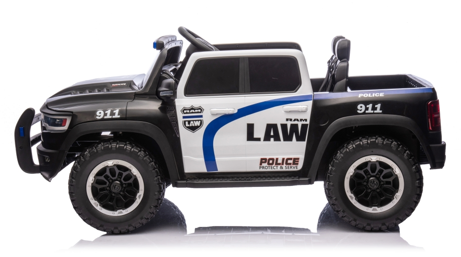 2025 New Licensed RAM 1500 Rho Police Super Truck Unisex Kids Ride-on Cars Electric Car for Children with Remote Control