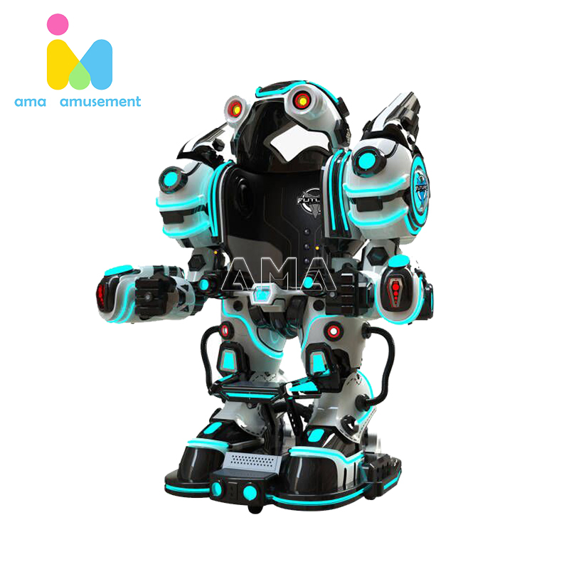 Shopping Mall Children Adults Electric Battery Operated Ride on Walking Robot Future Warrior for Sale