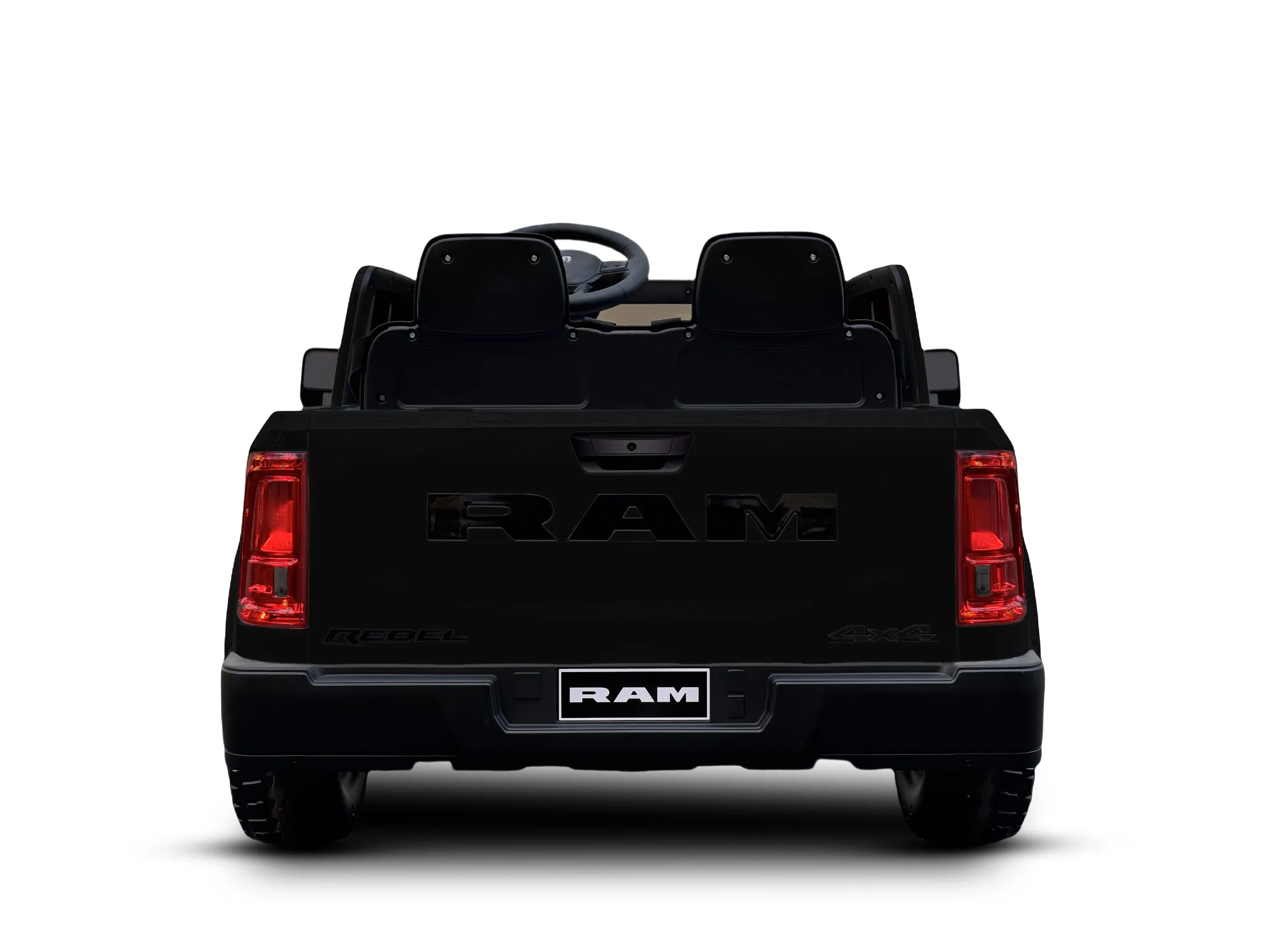 Licensed Dodge RAM Kids Ride-on Truck 12V Battery Powered Electric Car with Remote Control-Black