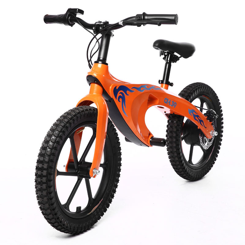 Factory Direct Sales, Magnesium Alloy Children's Sliding E-Bike, New 16 Inch Brake Bicycle, Electric Balance Bike for Kids