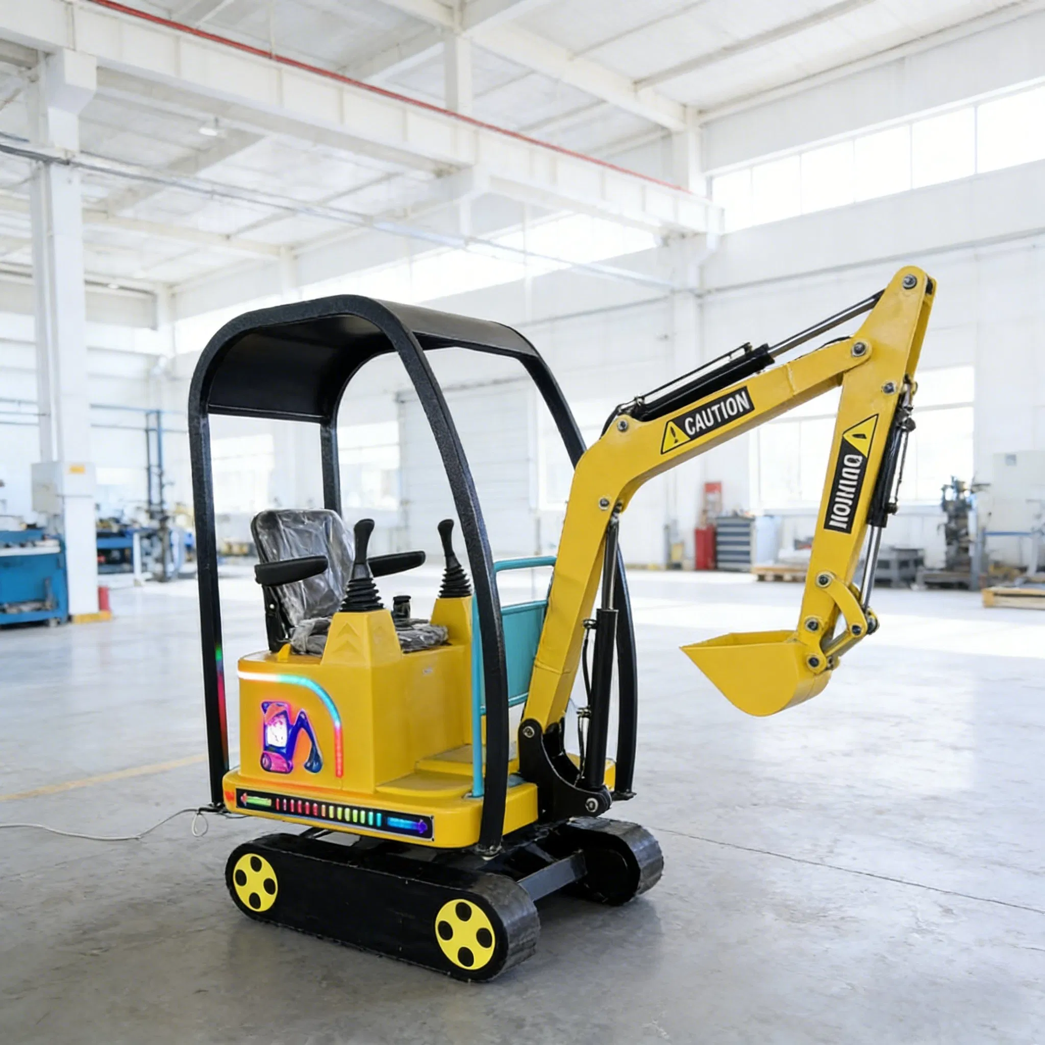 Kids Ride-on Excavator, Electric Amusement Park Digger for Square and