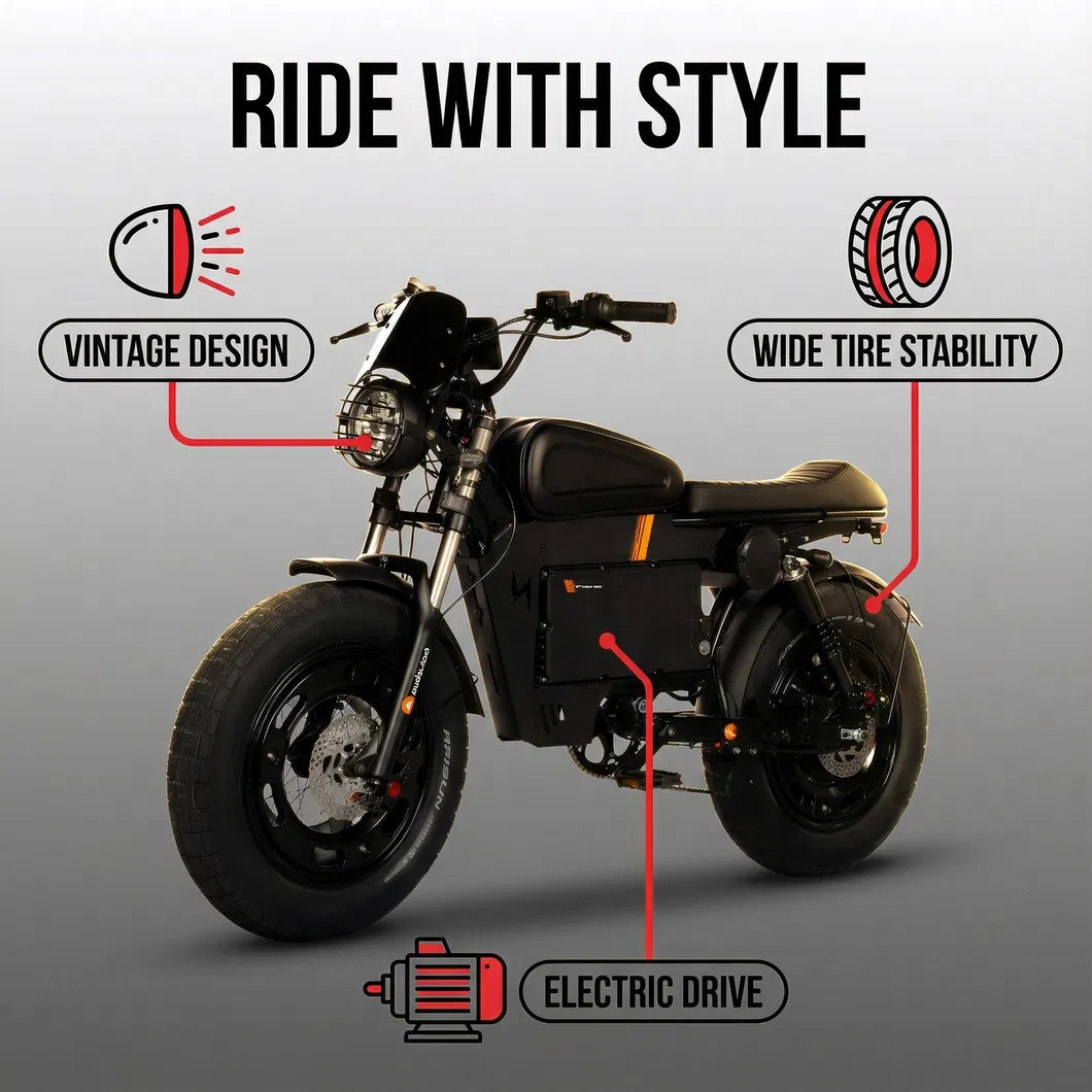 Electric Motorcycle Side View