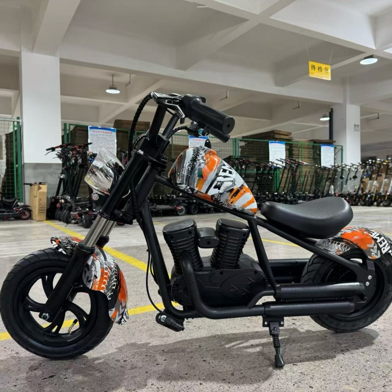 2025 New Mini Electric Chopper Motorcycle 2-Wheel 180W Motor Steel Frame