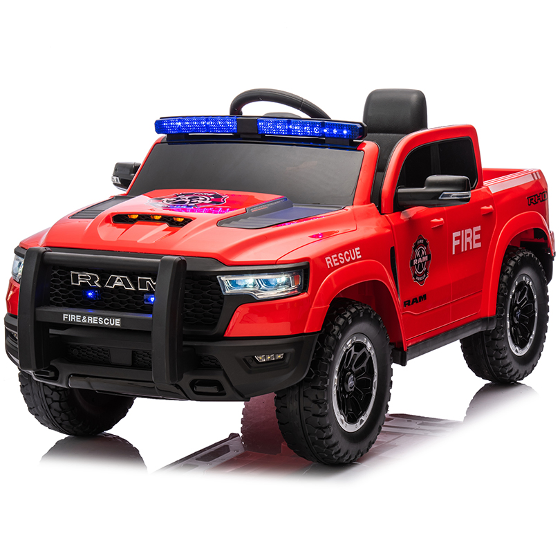Licensed RAM 1500 Rho Fire Rescue Super Truck Pick-up Kids Electric Car Ride on Toy