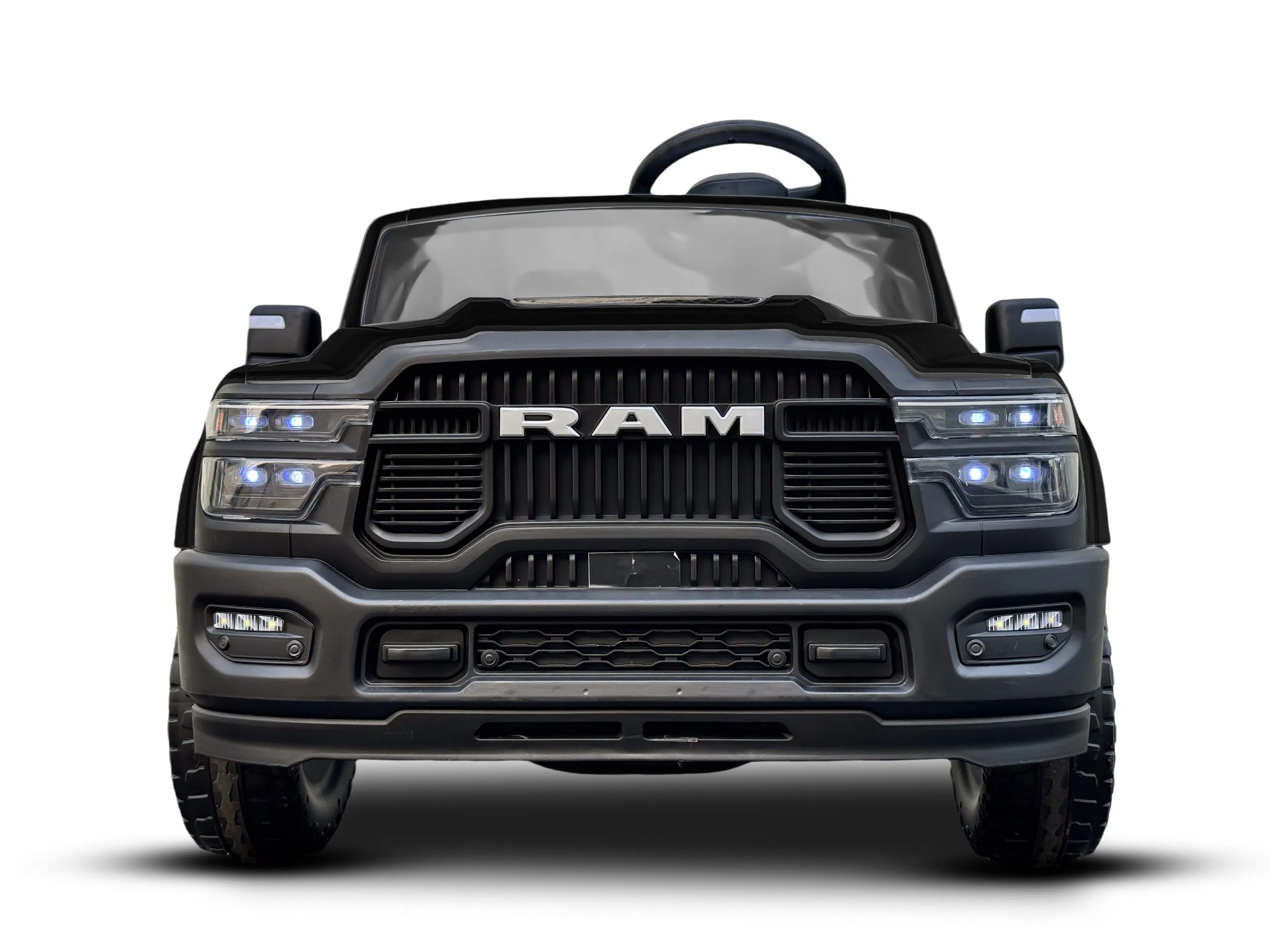 Licensed Dodge RAM Kids Ride-on Truck 12V Battery Powered Electric Car with Remote Control-Black