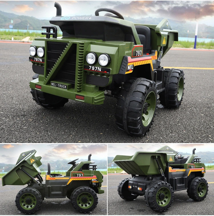 2021 Factory Hot Sell Kids Ride on Toy Truck with Battery Operate and Remote Control Tipper Truck