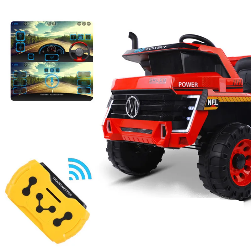 Kids 12V Ride on Truck Rear View