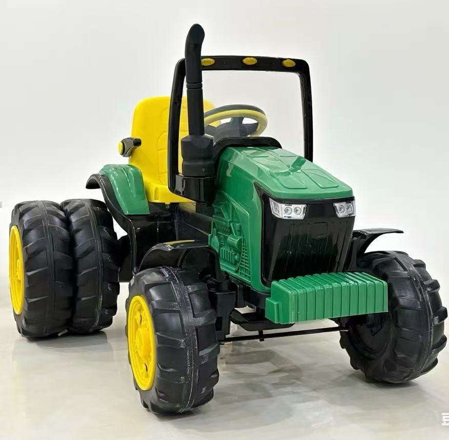 Electric Tractor Ride-on Toy Car with Cargo Box Remote Controlled Double-Seater