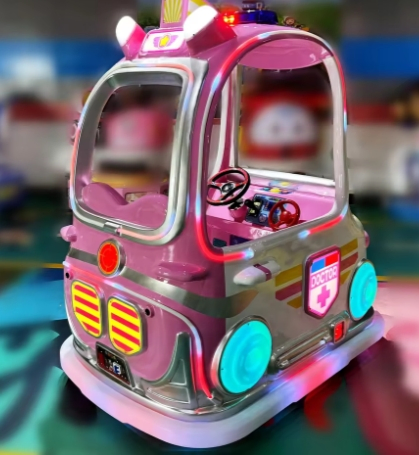 Stylish Pink Police Chariot Ride-on Car for Children