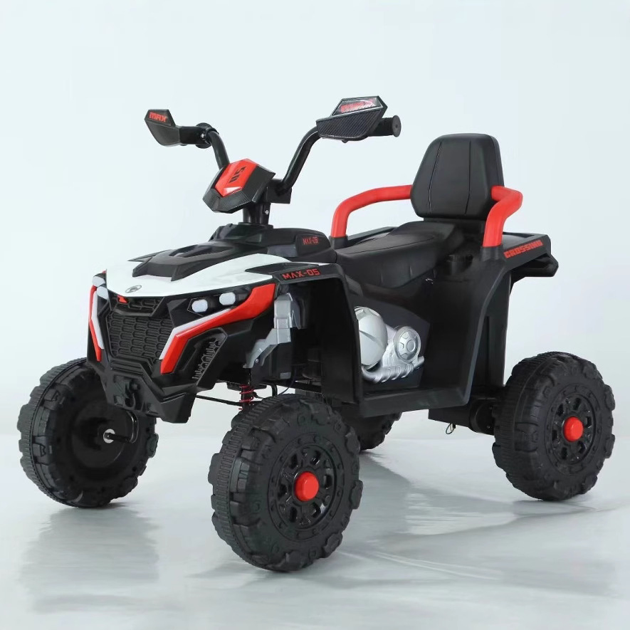 Children's Electric Motorcycle Four-Wheel Toy, Ride-on, Remote Control off-Road Car, Dual-Drive, Rechargeable, New Large Beach Car