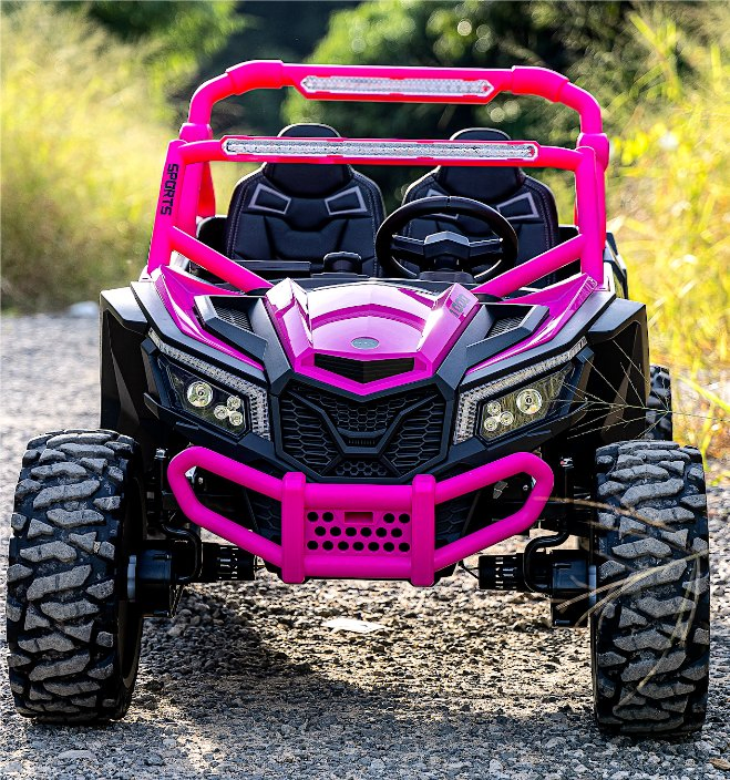 24V Buggy Car, 2-Seater Ride on Car Truck with Remote Control, Kids Electric Vehicle, 4 Ultra Powerful Motors, EVA Wheels, 4-Wheel UTV