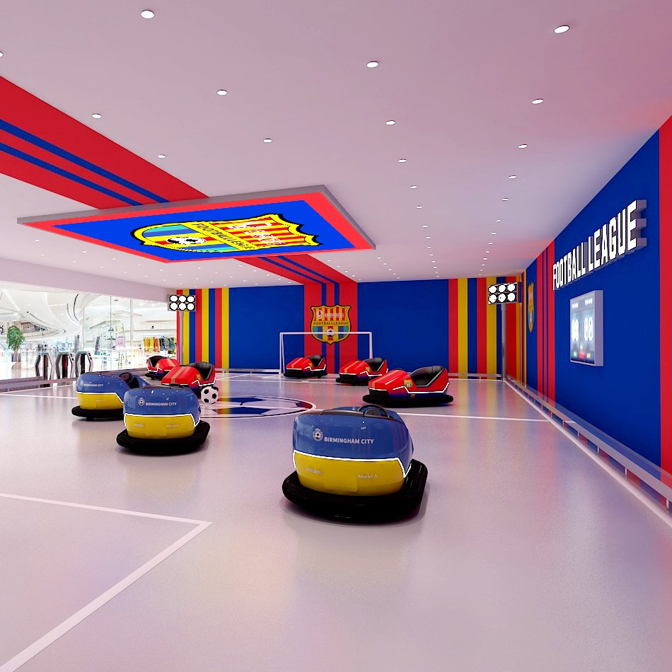 Football Game Match Theme Design Bumper Cars Amusement Park Equipment Electric Bumper Cars for Kids/Adult