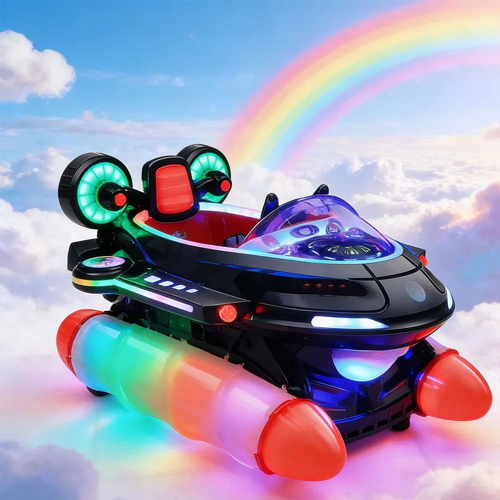 Space Ship Kiddie Ride on Machine Futuristic Mecha Themed Coin Operated Car China OEM for Export