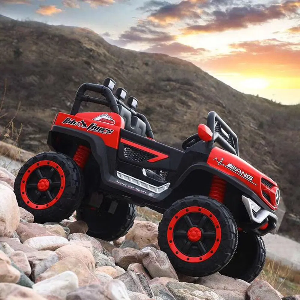 Scale-Model Realistic Children's Electric Ride-on Four-Wheel off-Road Vehicle with Remote Control and Rocking Function Toy