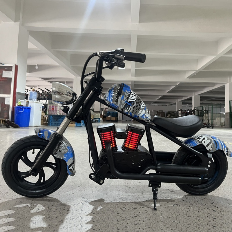 2025 New Mini Electric Chopper Motorcycle 2-Wheel 180W Motor Steel Frame