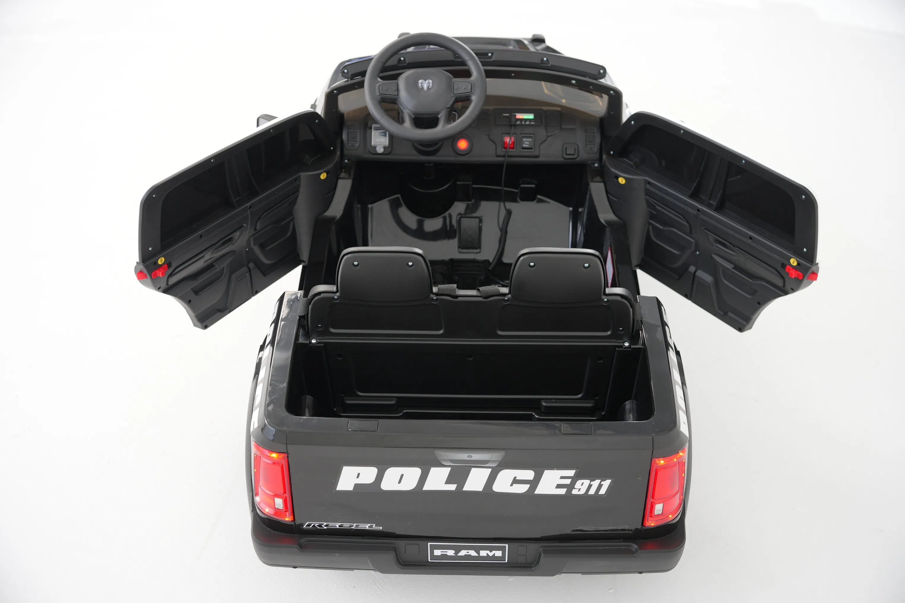 Licensed Dodge Cops Truck Kids Ride-on 12 V Battery Powered Electric Car with Remote Control