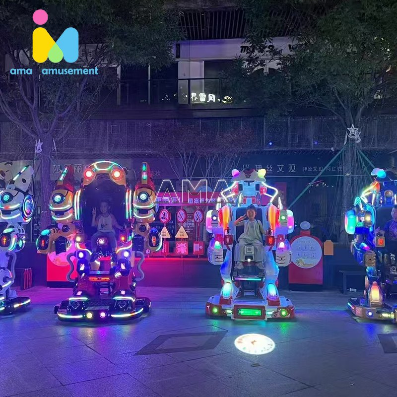 Shopping Mall Children Adults Electric Battery Operated Ride on Walking Robot Future Warrior for Sale