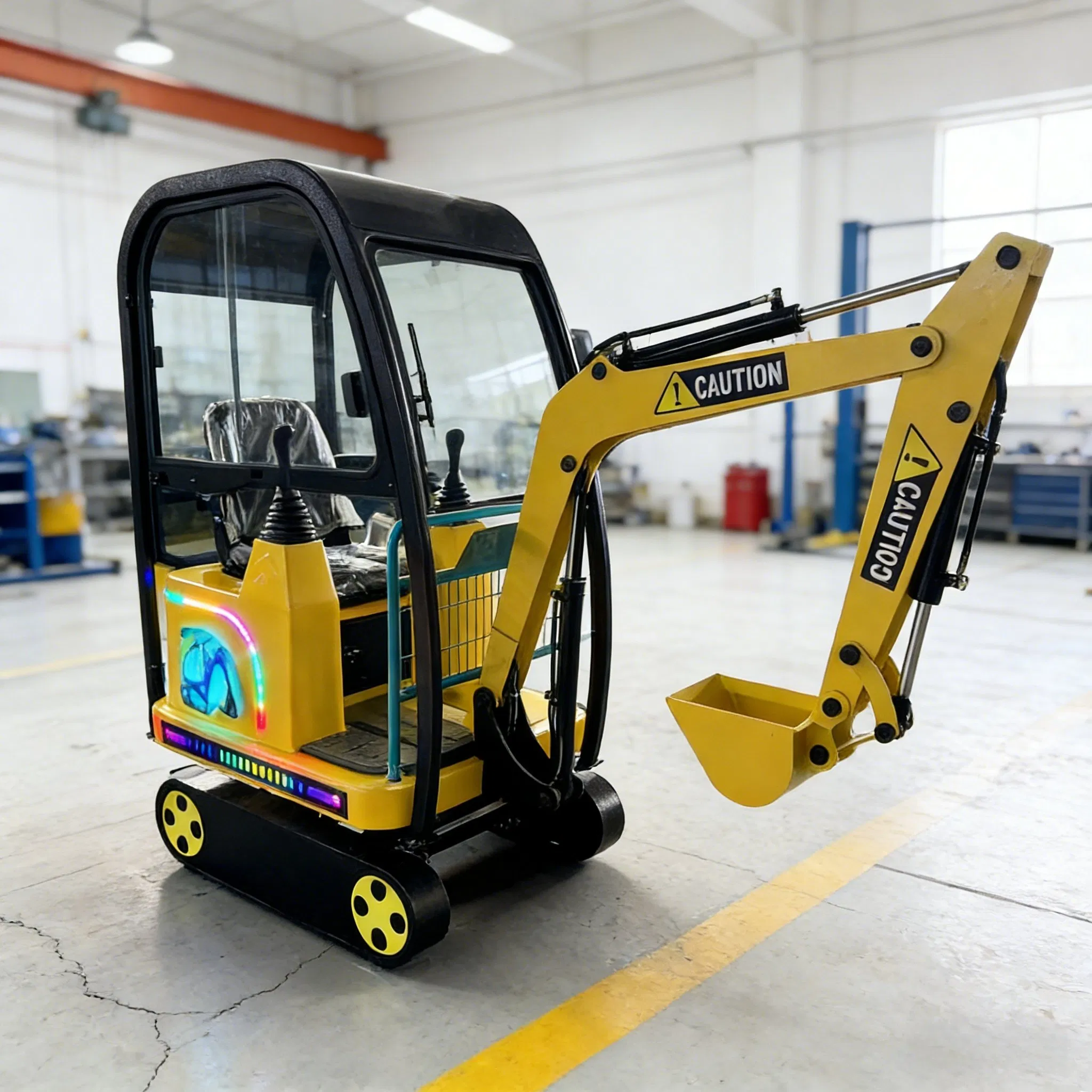 Kids Ride-on Excavator, Electric Amusement Park Digger for Square and