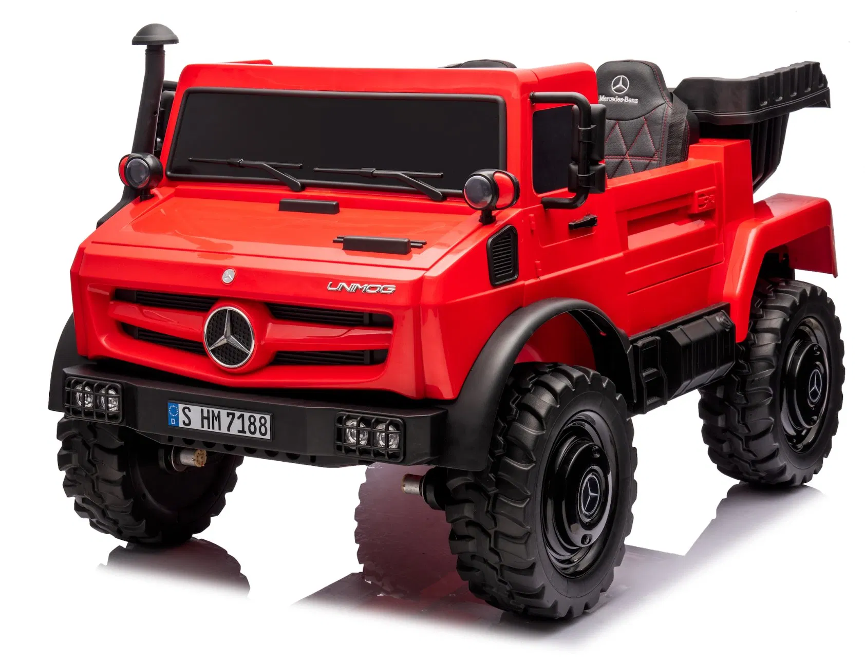 New Licensed Mercedes-Benz Unimog 24V Kids Ride on Truck with Remote Control, Battery Powered Toy Car with Spring Suspension