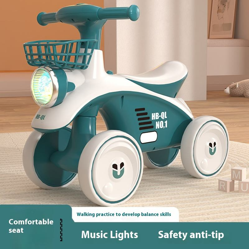 Juguete Wholesale Kids Outdoor No Pedals 1-4.5 Years Old Toddler Foot Scooter Kids 4 Wheels Ride-on Cars Toys Children Sliding Baby Balance Bike