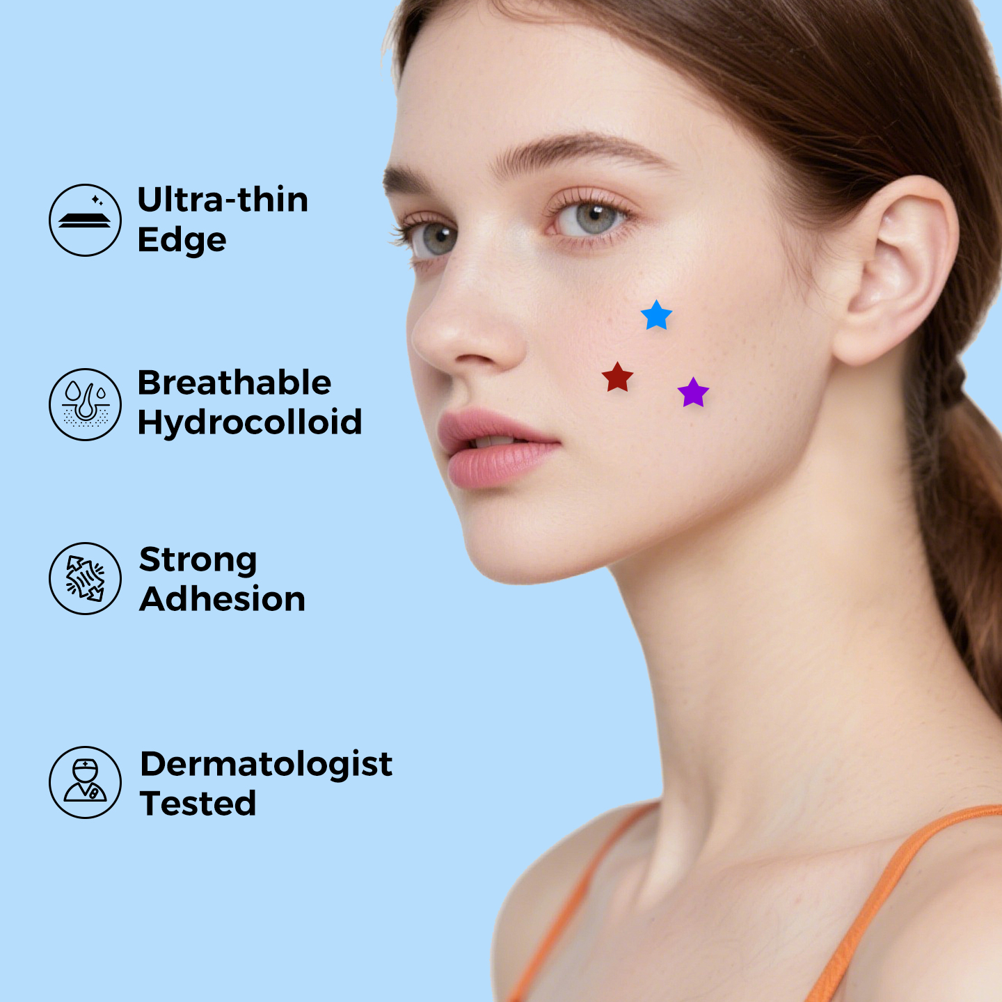 OEM/ODM Invisible Hydrocolloid Pimple Patch Waterproof Breathable Tea Tree Oil Acne Patch for Face Acne Treatment