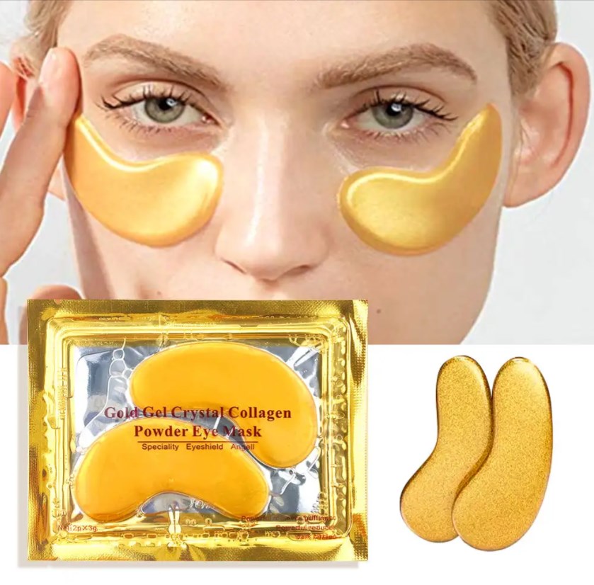 24K Gold Custom Korean Skincare Hydrogel Beauty Gel Eye Mask Patch Vitamin C Collagen Eye Masks for Brightening Dark Circles
