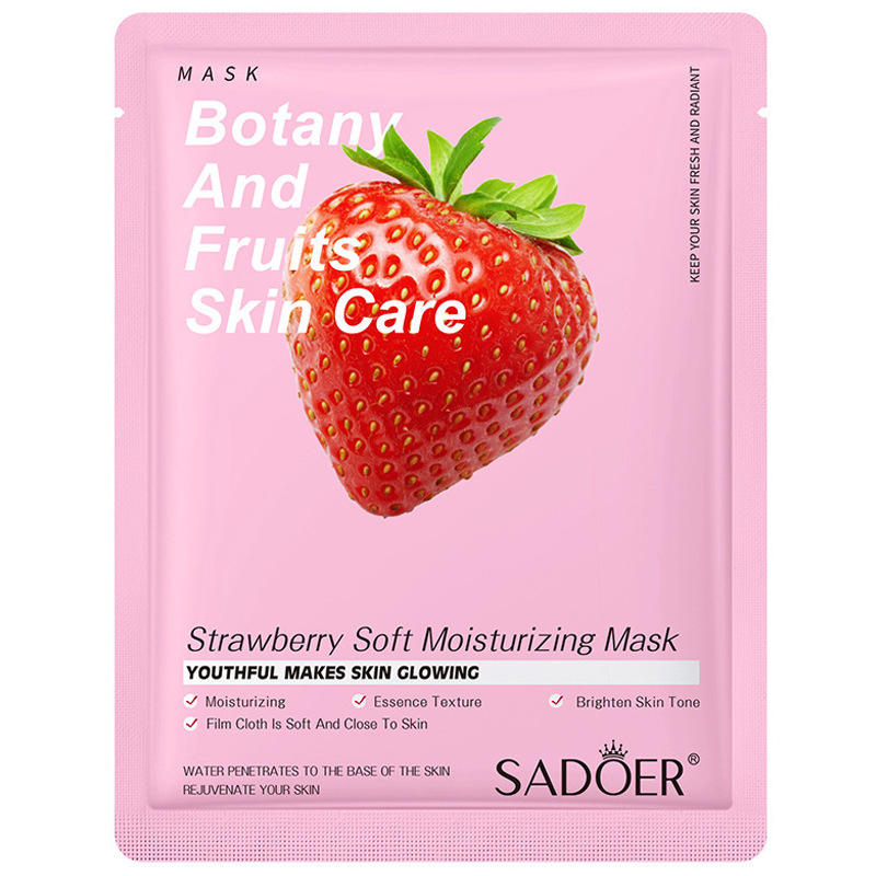 OEM Cosmetic Natural Organic Fruit Face Mask Skin Care Vitamin C Sheet Mask Form and Face Use Moisturizing Korean Facial Mask