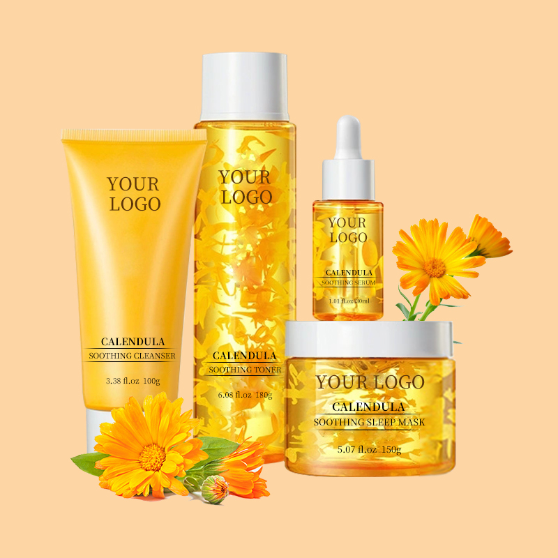 Calendula No Logo Whitening Facial Anti Acne Anti Aging Skin Oem Custom Private Label Skin Care Set for Women