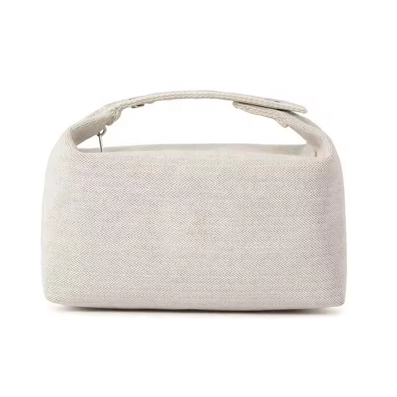 Custom Natural Plain Canvas Cotton Hemp Jute Makeup Cosmetic Bag Wholesale Travel Reusable Durable Cosmetic Bag For Women.