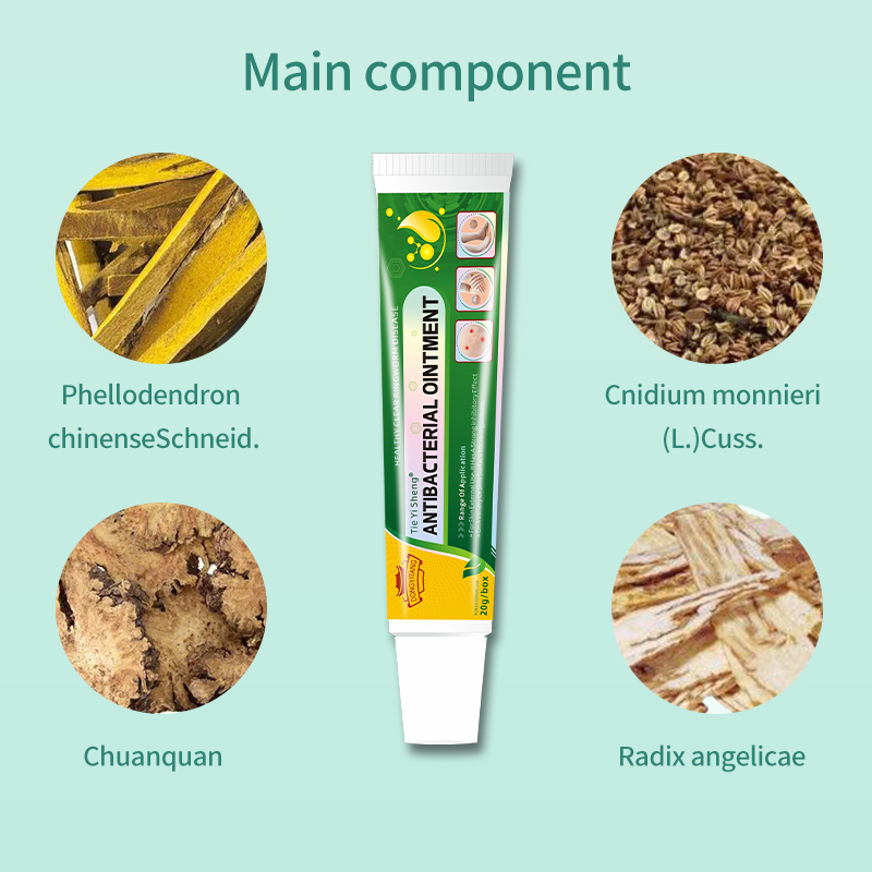 Custom logo Green Herbal Skin Cream Factory Supply Non-irritating Topical Skin Soothing Cream