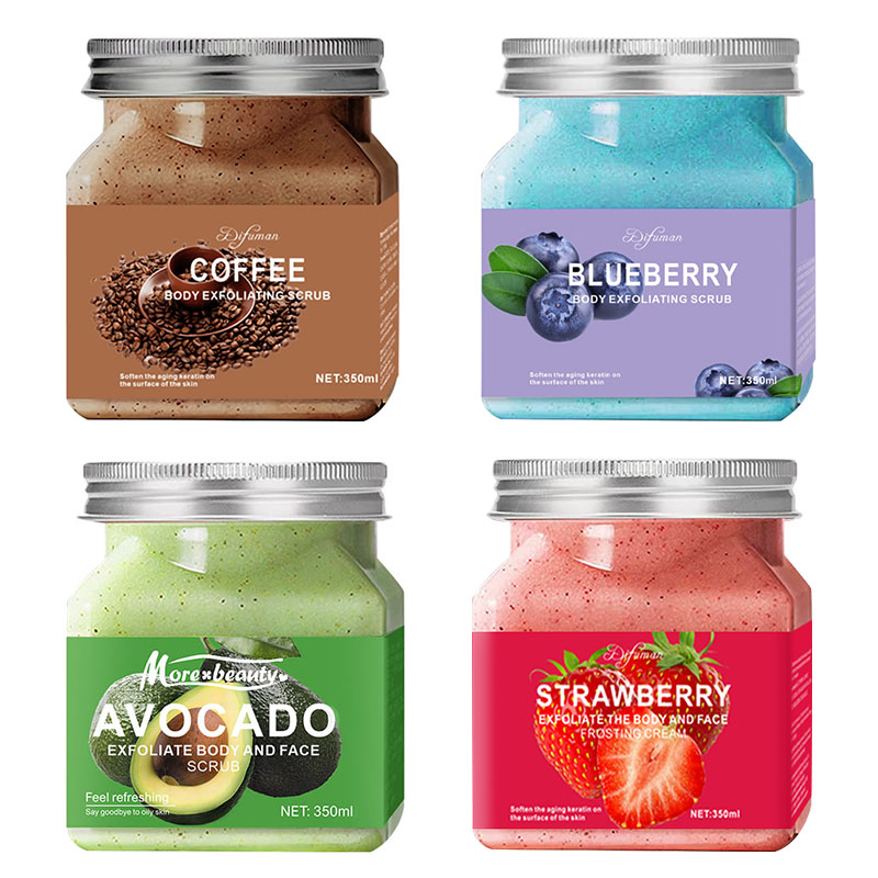 Customizable Aloe Vera &amp; Strawberry Body Facial Scrub Natural Chemical-Free Cream For Skin Cleansing With Customized Logo Color
