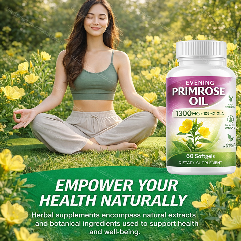 Evening Primrose Oil Capsules OEM ODM Private Label Hormone Balance Skin Health Wholesale Manufacturer