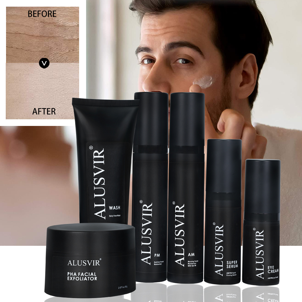 Oem Private Label Manufacturing Anti Aging Moisturizing Cleansing Oil Control Facial Repairing Men Skin Care Set Products