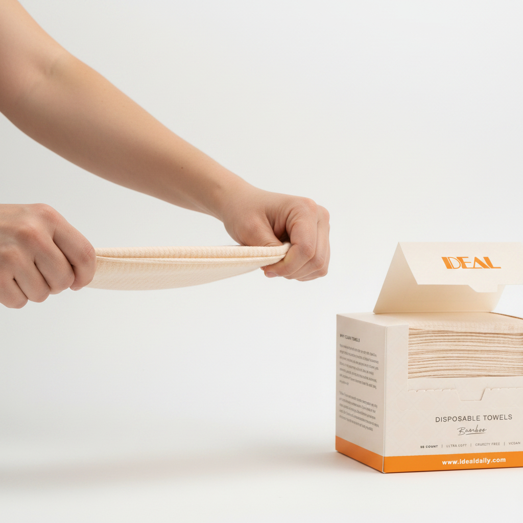 OEM ODM Disposable Bamboo Face Towel Waffle Pattern 80gsm Private Label Biodegradable Facial Cleansing Wipes Wholesale