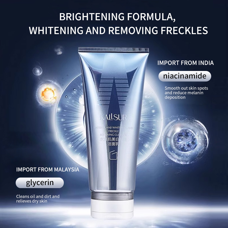 Factory OEM Amino Acid Brightening Liquid Anti Acne Foam Facial Cleanser Smoothing Face Skin Care Face Wash for Women and Men