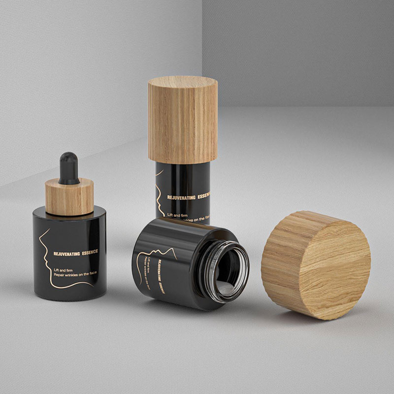 Luxury Premium 20g 50g 50ml Empty Wooden Glass Cosmetic Cream Jars with Screw Cap for Face &amp; Skin Care Creams