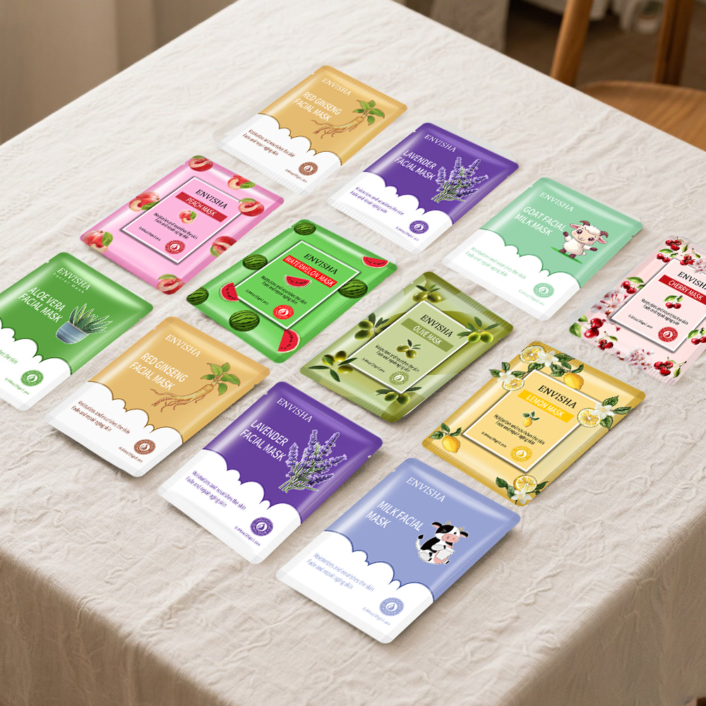 Wholesale Organic Vegan Face Care Products Deep Moisturizing Oil Control Brightening Face Whitening Fruit Sheet Mask