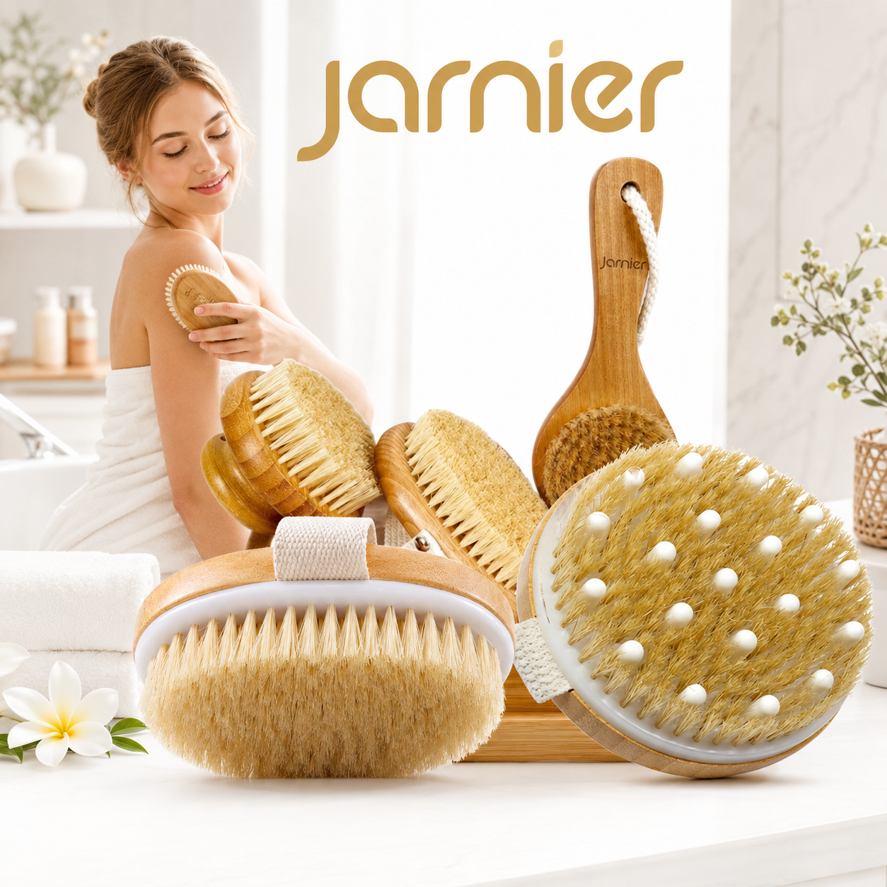 OEM Custom Logo Oval Simple Wooden Bamboo Body Scrubber Brush Vegan Sial Dry Skin Brushing Natural Massage Bath Sponge Loofah