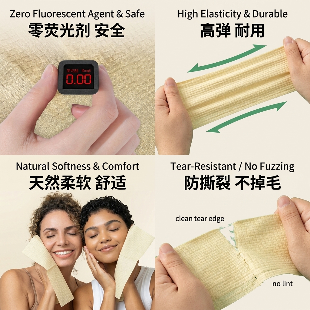 OEM ODM Disposable Bamboo Face Towel Waffle Pattern 80gsm Private Label Biodegradable Facial Cleansing Wipes Wholesale