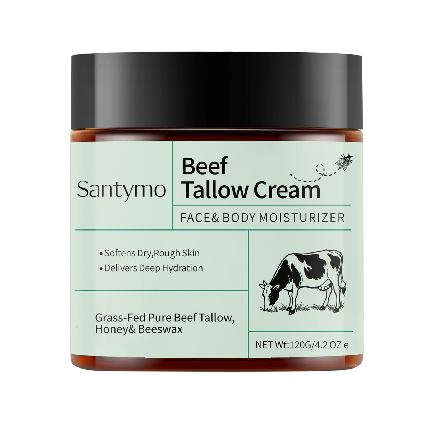 OEM ODM Natural Organic Grass Fed Beef Tallow Skincare Moisturizing Hydrating Whitening Face Cream Halal Honey Tallow All Skin