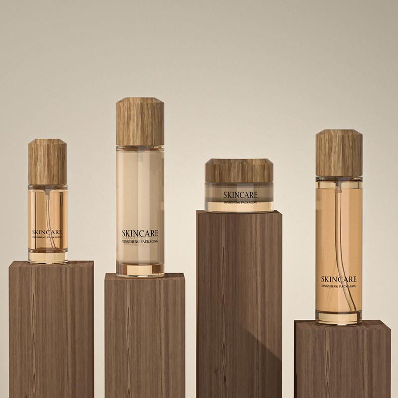 Luxury Premium 20g 50g 50ml Empty Wooden Glass Cosmetic Cream Jars with Screw Cap for Face &amp; Skin Care Creams