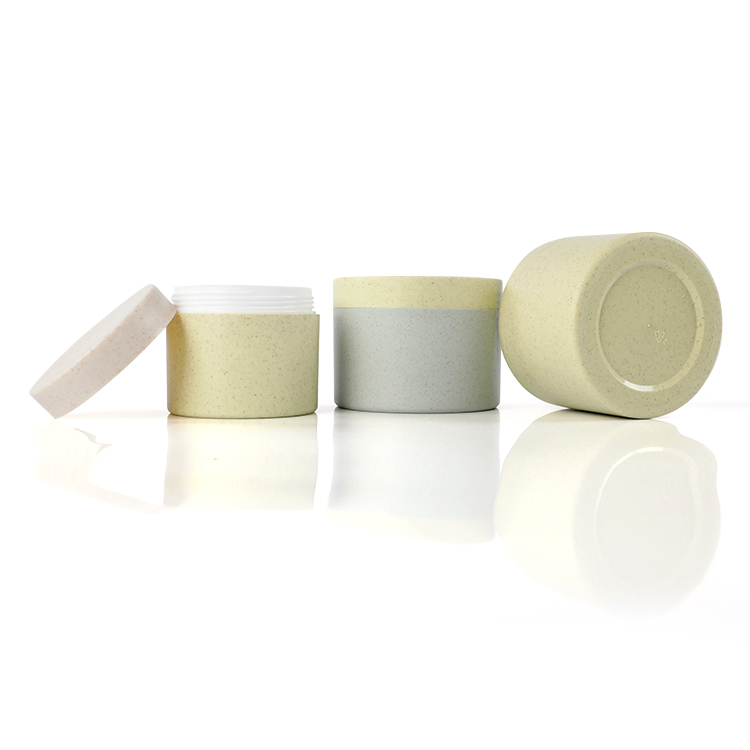 Eco-friendly Recyclable Biodegradable Cosmetic Cream Jar Plastic Wheat Container 10g 20g 30g 50g 100g 150g 200g 250g in Stock