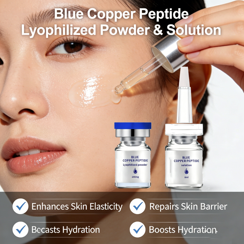 Anti-Aging Skincare Solution with Blue Copper Peptide for Wrinkle Reduction and Skin Firming