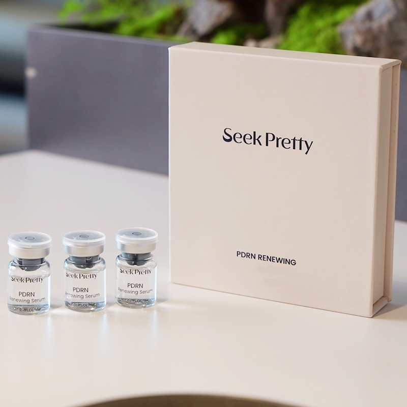 Seek Pretty 5ml*3Vials + 3 Stamp Salicylic Acid PDRN HA Whitening Ampoule Skin Care Serum Anti Aging 3+3 Ampoule Serum Kit