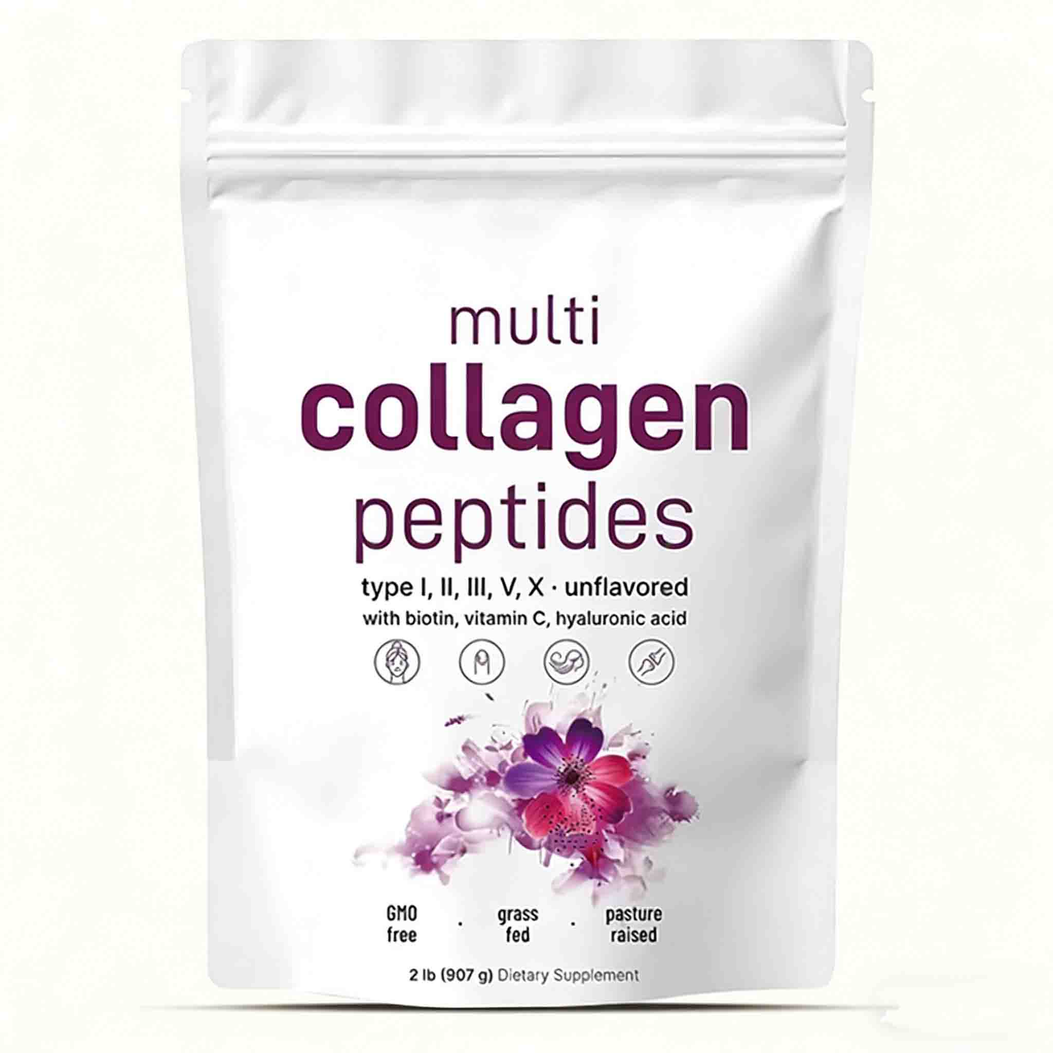 Supple Skin Formula. Collagen Hydrolysate with Hyaluronic Acid for Deep Hydration and Plumping Effect